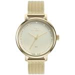 Relogio Technos Feminino Dourado pulseira esteira a prova dagua 2035MSU/1K