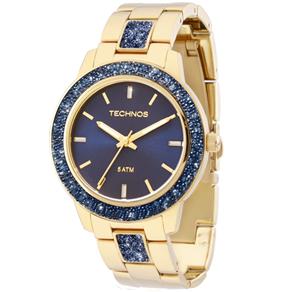 Relógio Technos Feminino Elegance 2035mfd/4a Azul Dourado Lançamento