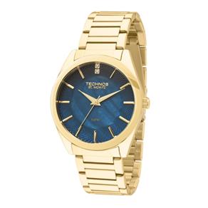 Relógio Technos Feminino Elegance 2036lou/4a Dourado Azul