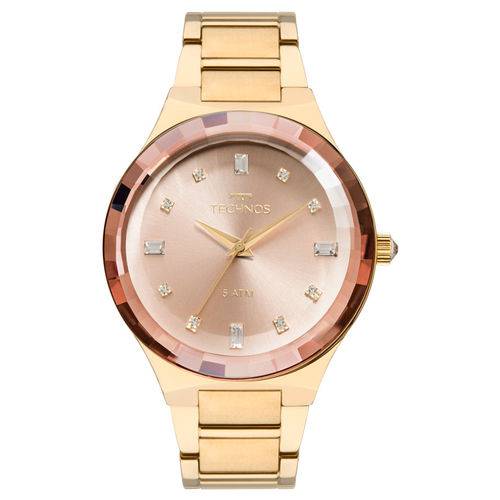 Relogio Technos Feminino Elegance 2036mjk/4t Dourado Crystal