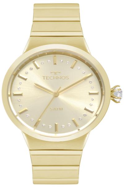 Relógio Technos Feminino Elegance Crystal Dourado 2036MJT/4X