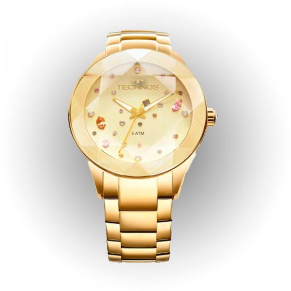 Relógio Technos Feminino Elegance Crystal Dourado 2039ATDTM/4X