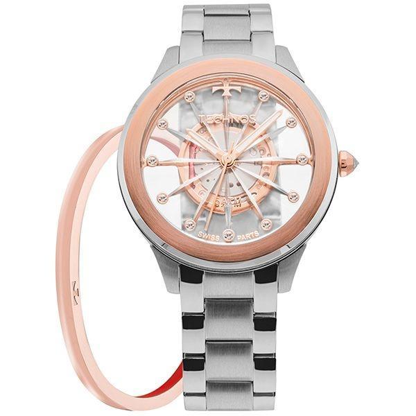 Relógio Technos Feminino Elegance Crystal Prata F03101ab/k1w