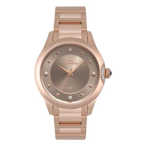 Relógio Technos Feminino Elegance Crystal Rosé 2035mqa/5c