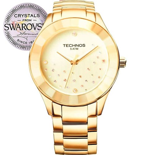 Relógio Technos Feminino Elegance Crystal Swarovski 2036Llp/4X