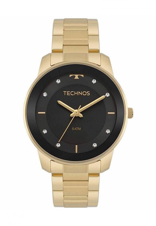 RelÃ³gio Technos Feminino Fashion Brilho Dourado 2036MKF5P - Preto - Feminino - Dafiti