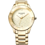Relógio Technos Feminino Fashion Elegance Crystal Dourado 2036lln/4x