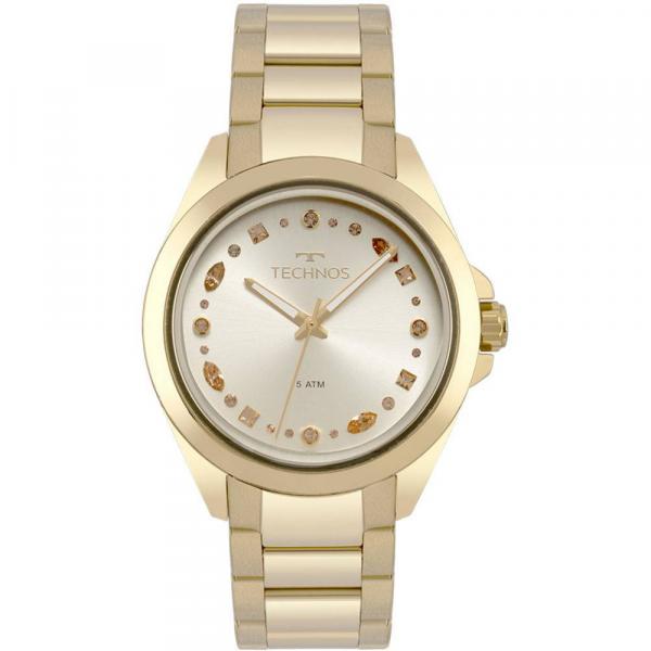 Relógio Technos Feminino Fashion Elegance Crystal Dourado 203AAA/4D