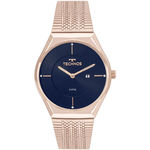 Relógio Technos Feminino Fashion Gl15aq/4a Rose Gold Azul