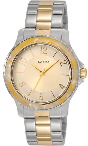 Relogio Technos Feminino Prata com Dourado 2035aai5x