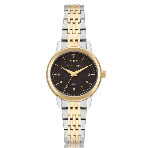 Relogio Technos Feminino Prata e Dourado Pequeno a Prova Dagua Inox 2035MPC/5P