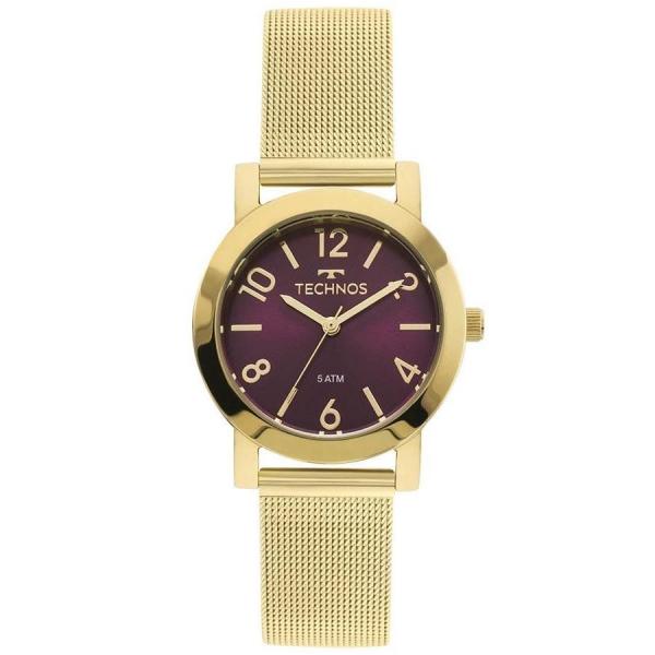 Relógio Technos Feminino Ref: 2035mlp/4n Casual Dourado