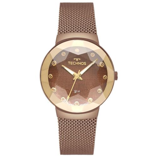 Relógio Technos Feminino Ref: 2035mrj/4m Elegance Chocolate