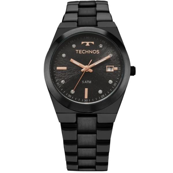 Relógio Technos Feminino Ref: 2115kzs/5p Casual Black