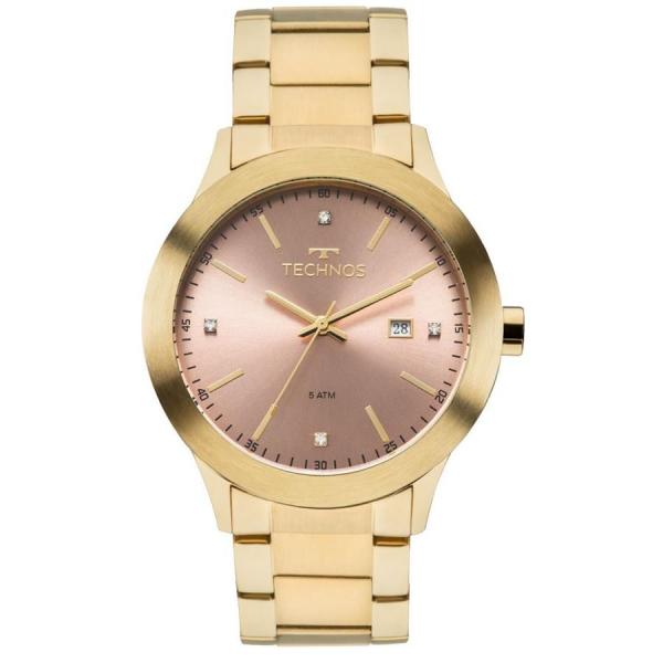 Relógio Technos Feminino Ref: 2115mkr/4t Casual Dourado