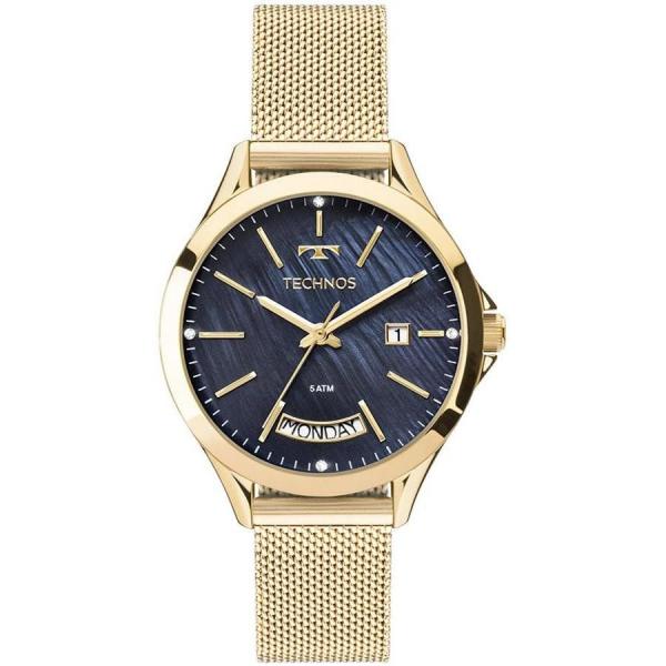 Relógio Technos Feminino Ref: 2350af/4a Mesh Dourado