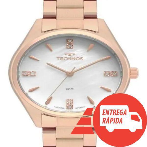 Relógio Technos Feminino Rose Gold Cristais - Prisma