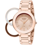 Relógio Technos Feminino Rose Gold Troca Aros 2035loa4t