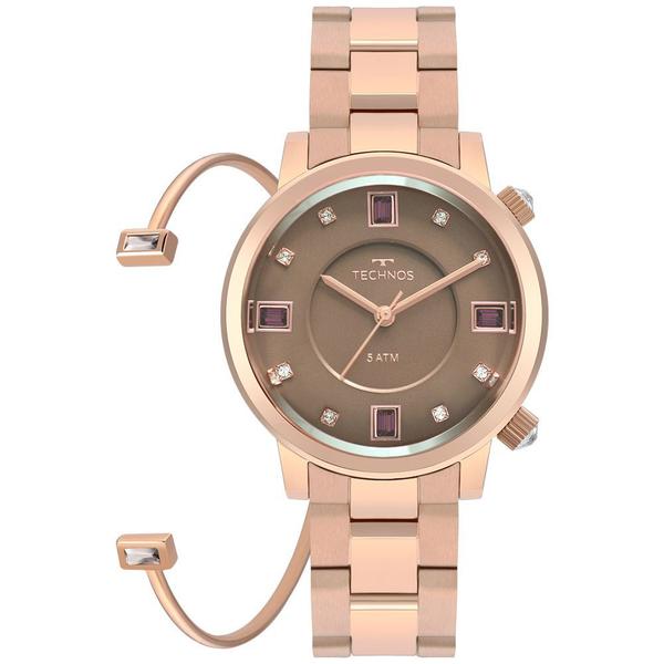 Relógio Technos Feminino Rosé Rocks Crystal 2039bv/4m