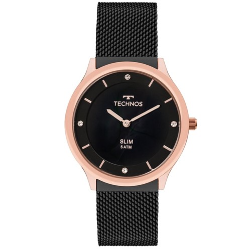 Relógio Technos Feminino Slim Analógico Preto GL20HI4P