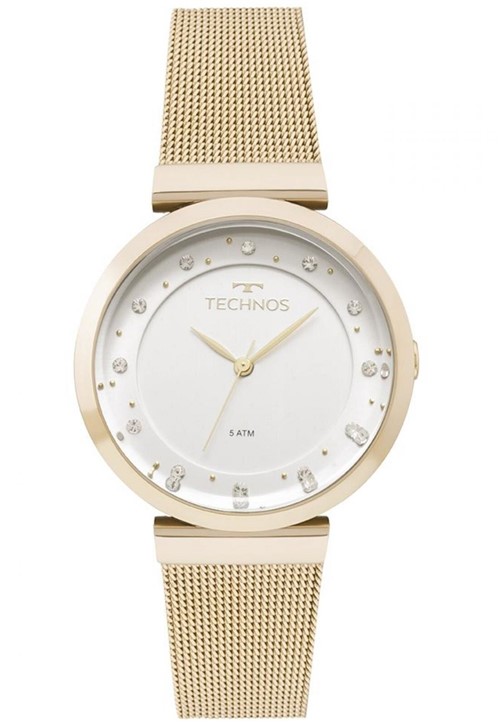 Relógio Technos Feminino Slim Dourado 2035MMX4X