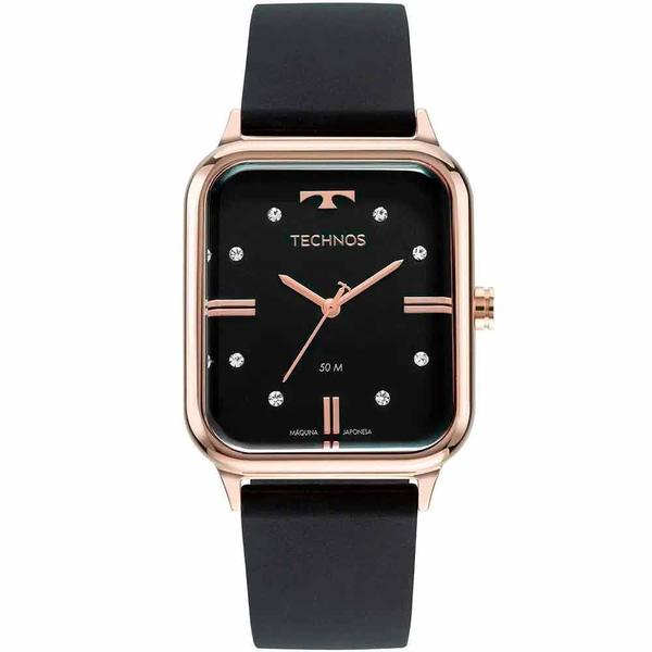 Relógio Technos Feminino Style Preto e Rosé 2039cs/2p