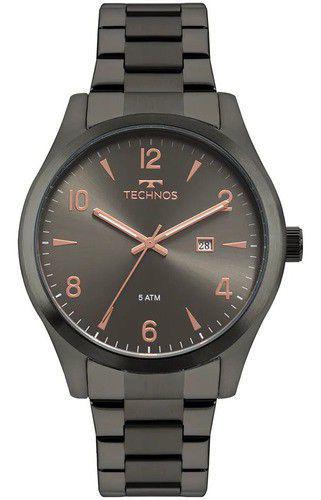 Relógio Technos Masculino 2115MRY/4C Aço Preto Analógico