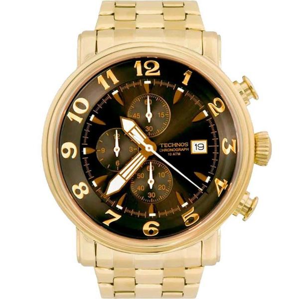 Relógio Technos Masculino Analógico Classic Grandtech Dourado OS10CR/4D