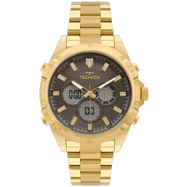 Relogio Technos Masculino Analogico e Digital Dourado a Prova Dagua BJ3814AB/1P