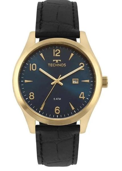 Relógio Technos Masculino Analógico Steel Classic Couro Preto 2115MRX/1P