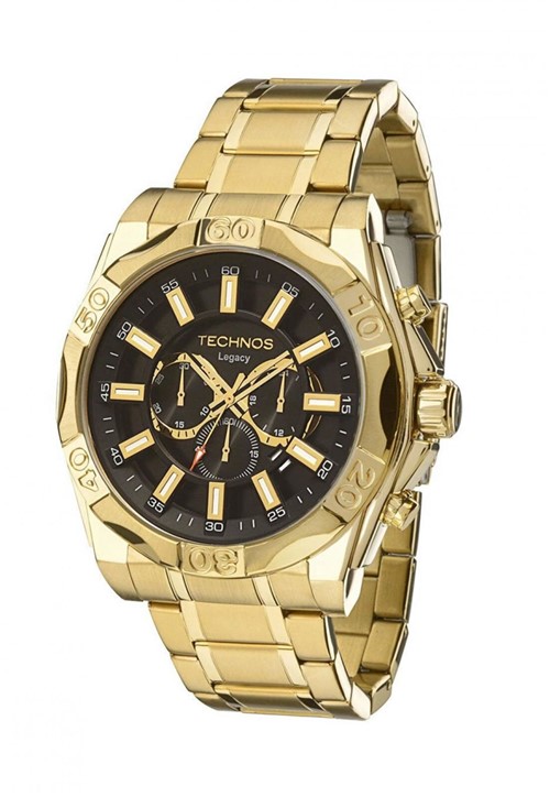 Relógio Technos Masculino Big Case Dourado JS25BC4P