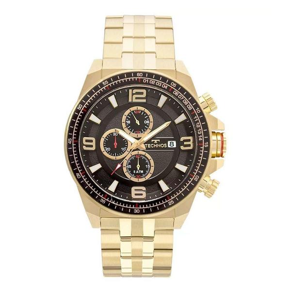 Relógio Technos Masculino Chrono Dourado JS15FC4P