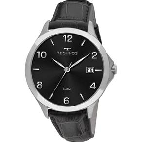 Relógio Technos Masculino Classic 1s13bz/0p Aço Couro Preto