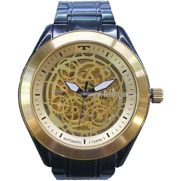 Relógio Technos Masculino Classic Automatic Esqueleto Analógico 8N24AI/4X