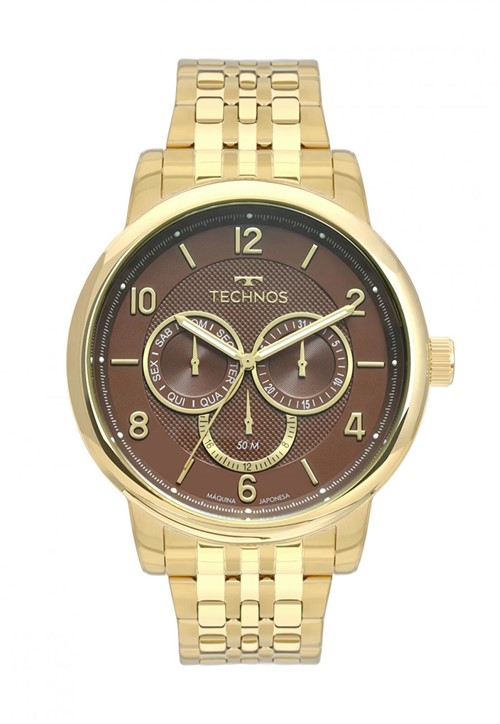 Relógio Technos Masculino Classic Dourado 6P79BL4M