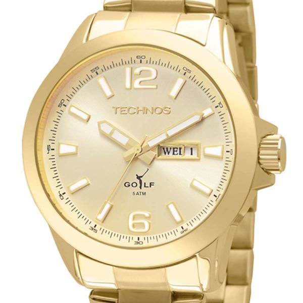 Relógio Technos Masculino Classic Golf 2105AU/4X Dourado