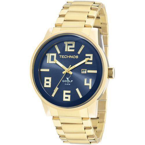 Relógio Technos Masculino Classic Golf Dourado 2115KQU/4A