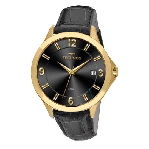 Relógio Technos Masculino Classic Steel com Pulseira de Couro 1S13CE/2P