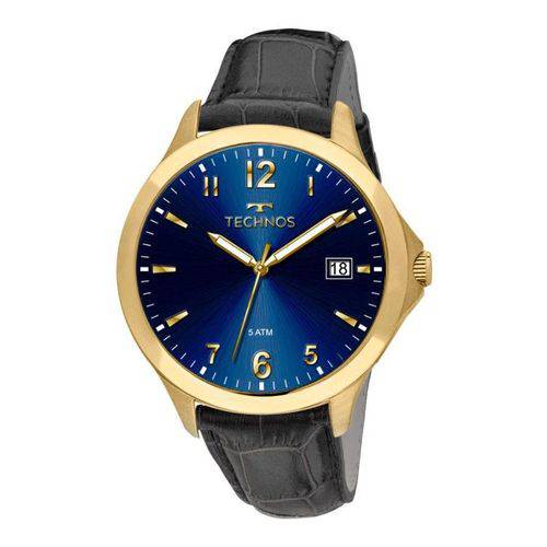 Relógio Technos Masculino Classic Steel com Pulseira de Couro 1S13CK/2A