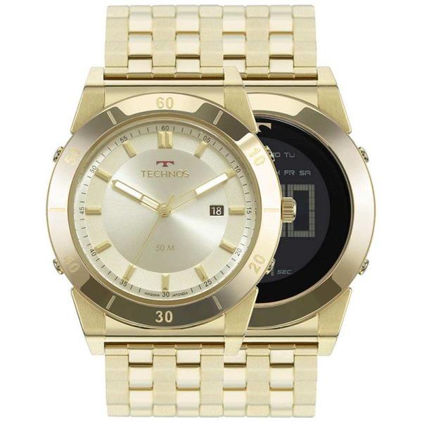 Relogio Technos Masculino Curvas Dourado 1s13cq/4x