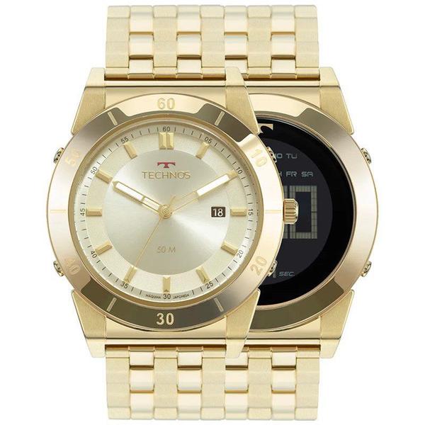 Relógio Technos Masculino Curvas Dourado 1s13cq/4x