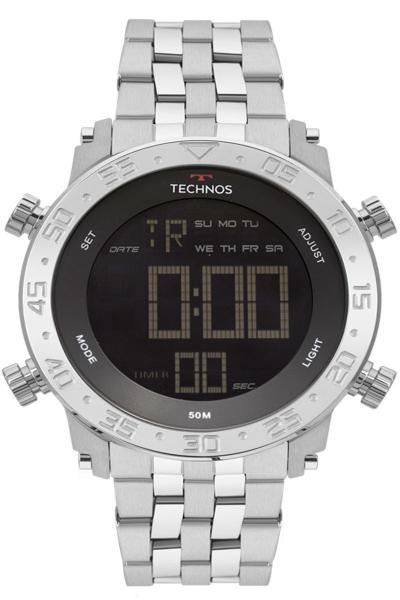 Relógio Technos Masculino Digital Prateado BJK006AB/1P