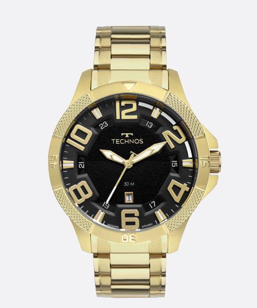 Relógio Technos Masculino Dourado 2117lcc/4p