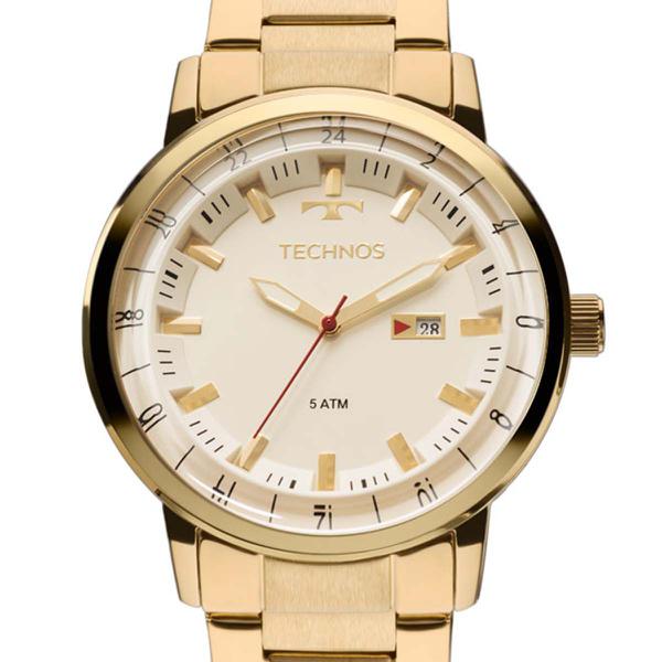 Relógio Technos Masculino Dourado Classic Golf 2115LAP/4X