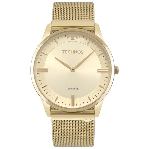 Relógio Technos Masculino Dourado Classic Slim - 9T22AM/4X