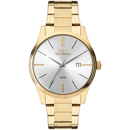 Relógio Technos Masculino Dourado Classic Steel 2115Mpn/4K