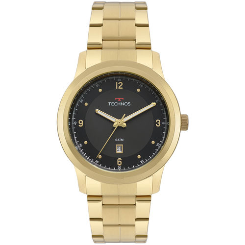 Relógio Technos Masculino Dourado Classic Steel 2115mrf/4p