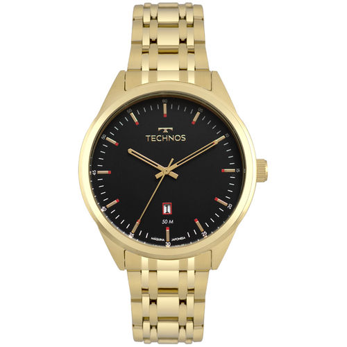 Relógio Technos Masculino Dourado Classic Steel 2115msb/4p