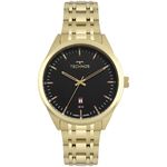 Relógio Technos Masculino Dourado Classic Steel 2115msb/4p