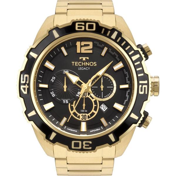 Relógio Technos Masculino Dourado Legacy JS26AQ/4P